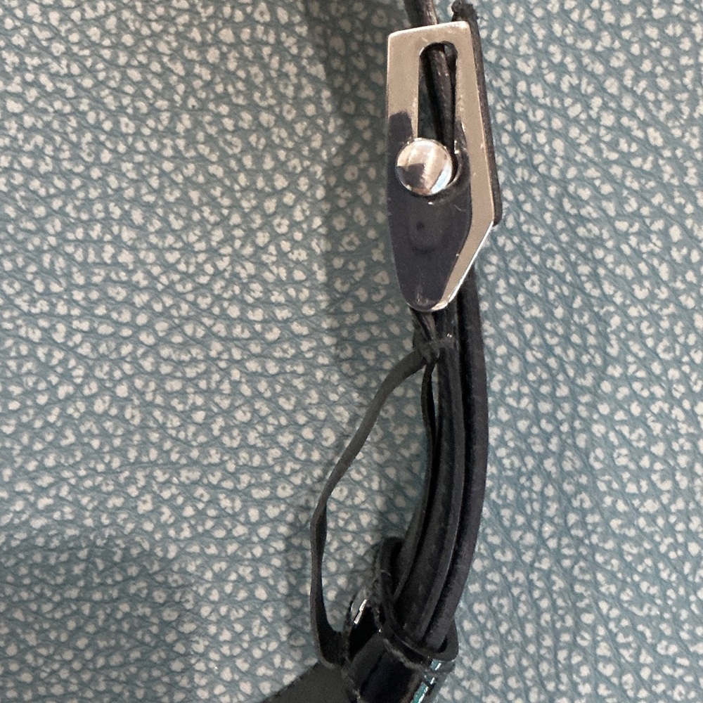 Prada Glossy Black Belt with Silver Buckle - Picture 6 of 11